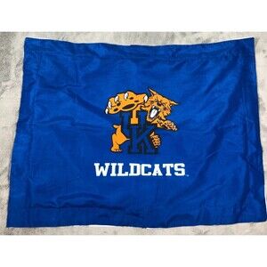 VINTAGE Kentucky Wildcats Pillowcase Blue Standard 26 x 20 UK KY Cats Go Team